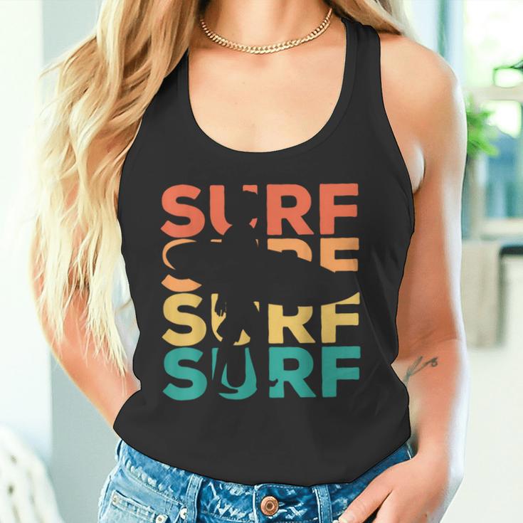 Retrointage Surfing For Surfer And Wave Rider Tank Top