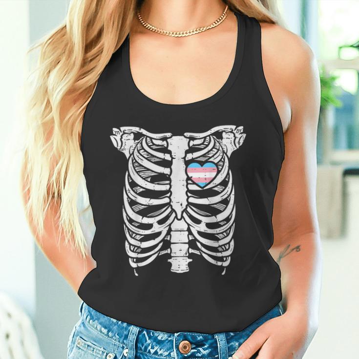 Ribcage Transgender Heart Transsexual Trans Pride Flag Lgbt Tank Top