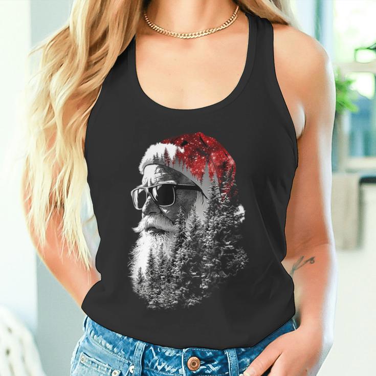 Santa Claus Christmas Motif X-Mas Sunglasses Santa Tank Top