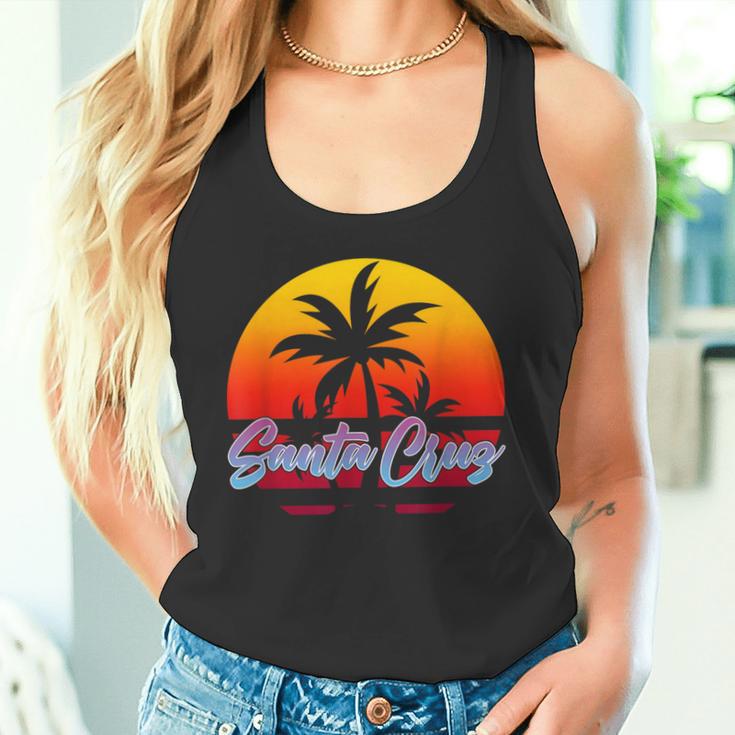 Santa Cruz Ca California Retro Sunset Tank Top