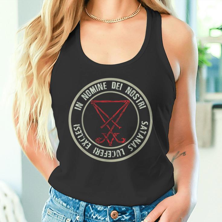 Satanic Lucifer Sigil Devil Nomine Dei Nostri Satanas Tank Top