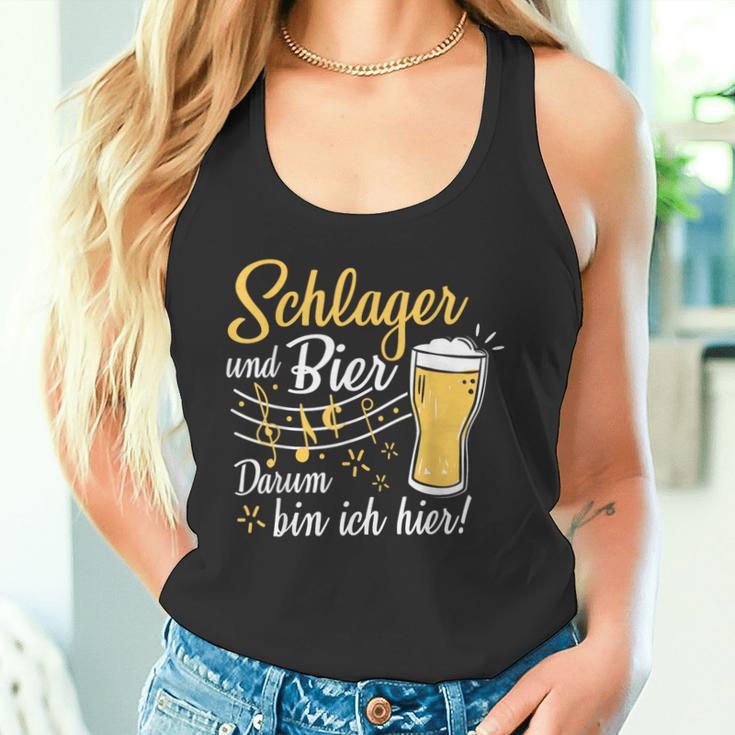 Schlager Und Bier Darum Bin Ich Hier Schlagerparty Costume Tank Top