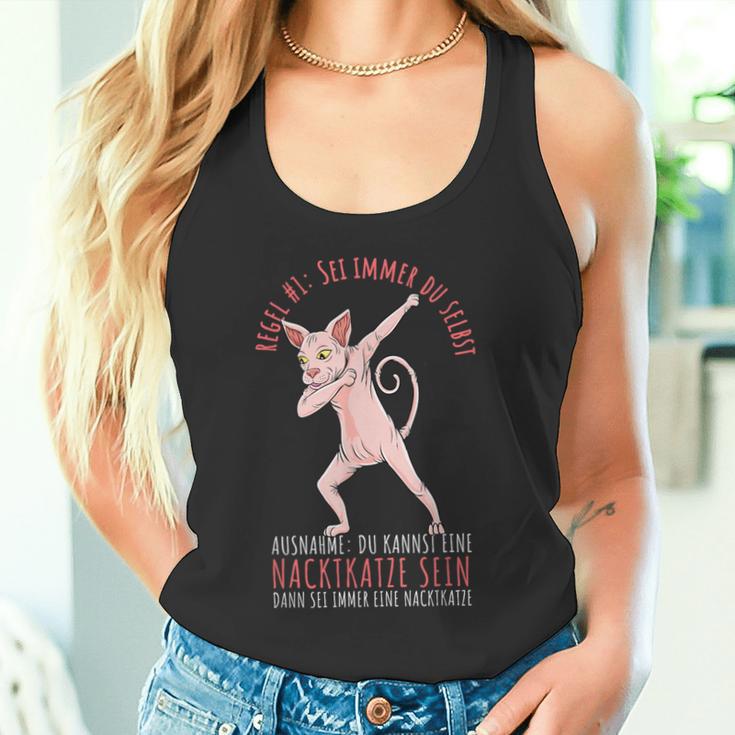 Sei Immer Du Selbst Sphynx Cat Lovers Nude Cat Tank Top