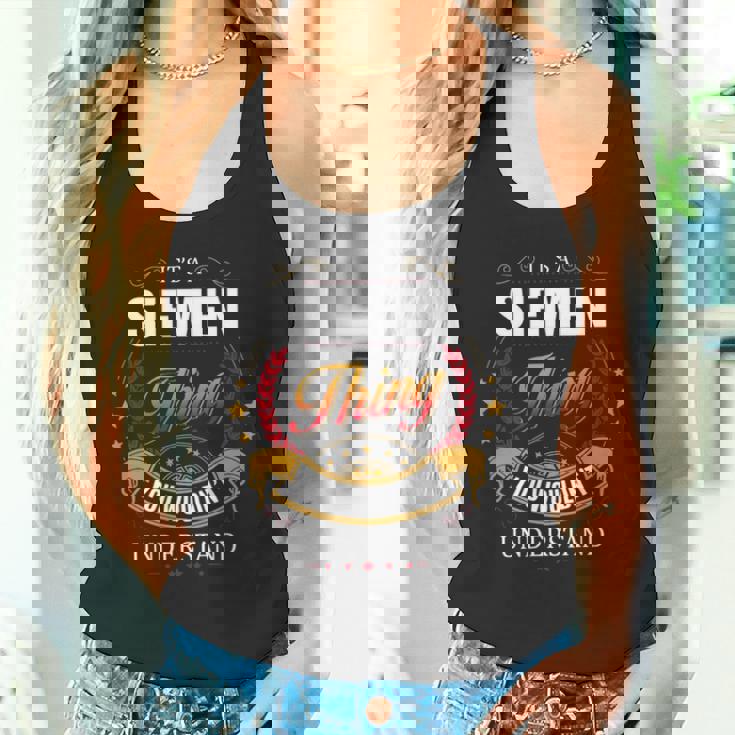 Siemen Family Crest Siemen Siemen Clothing SiemenSiemen T For The Siemen Tank Top