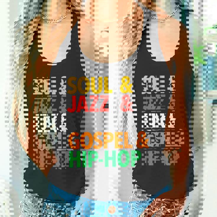 Soul Jazz Funk Gospel & Hip Hop Palabras De Estilos Musicales Camiseta sin mangas