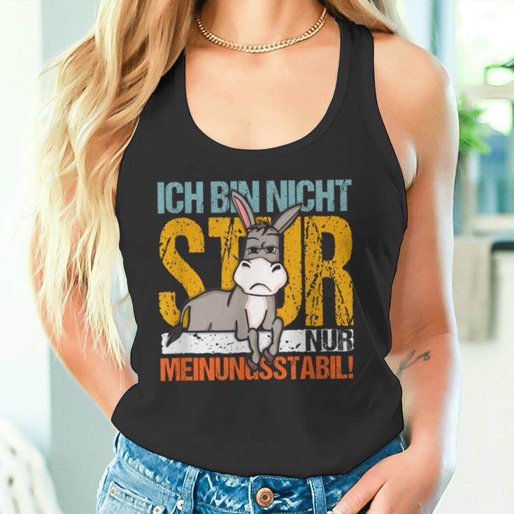 Statement Sturer Esel Ich Bin Nicht Stur Nur Meinungsstabil Tank Top