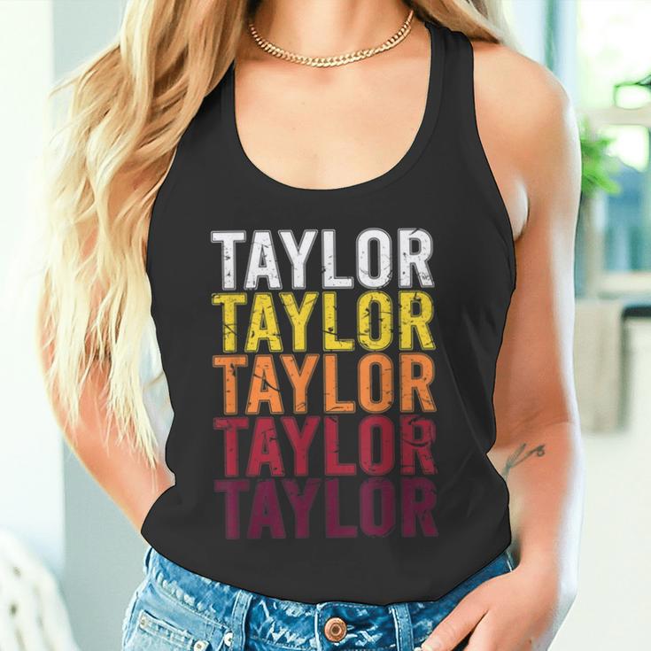 Taylor Retro Wordmark Patternintage Style Tank Top