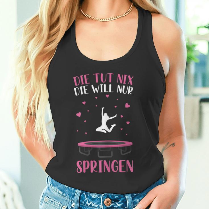 Trampolin Die Tut Nix Die Will Nur Springen Jumping Tank Top