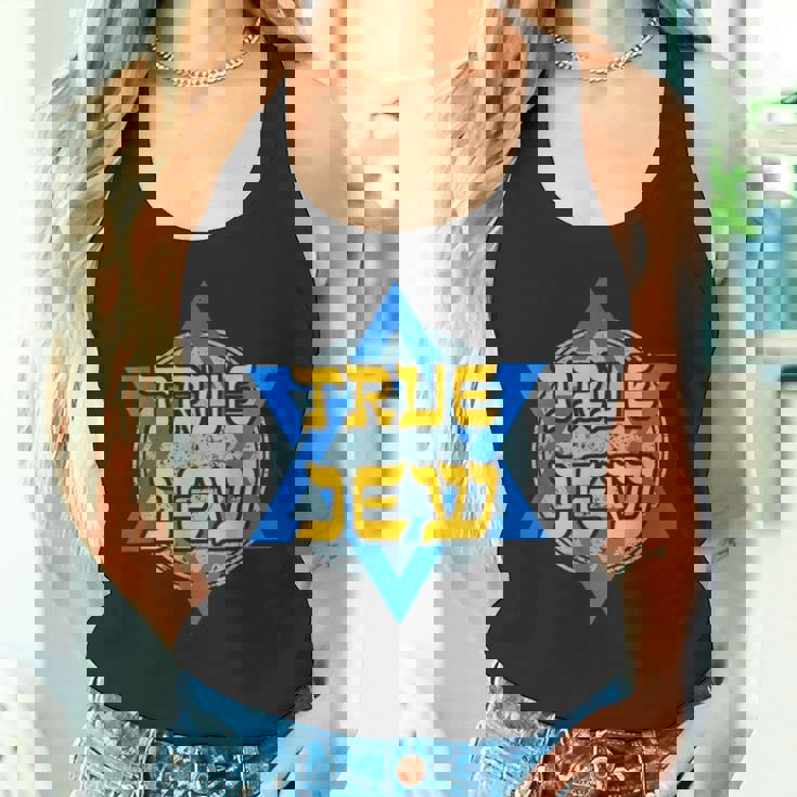 True Jew Camicia Ebreo Israelite David Star Retro Ebraico Canotta