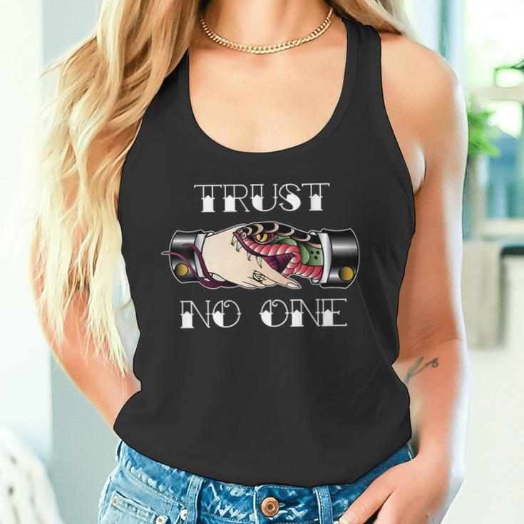 Trust No Oneintage Snake Handshake Tank Top