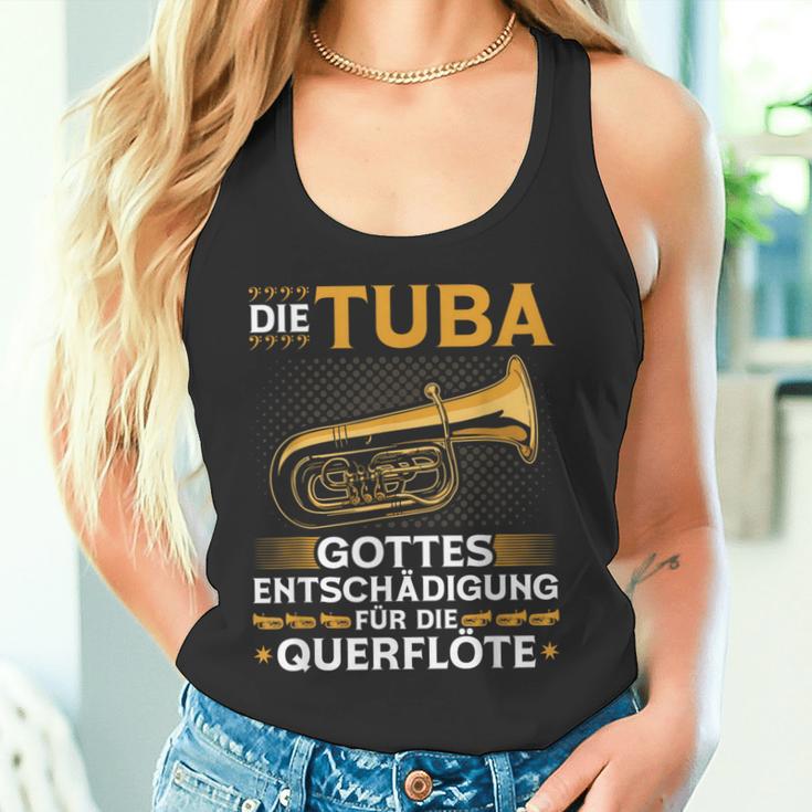 Tuba Entschädigung Querflöte Blasmusik Festival Bass Tubist Tank Top