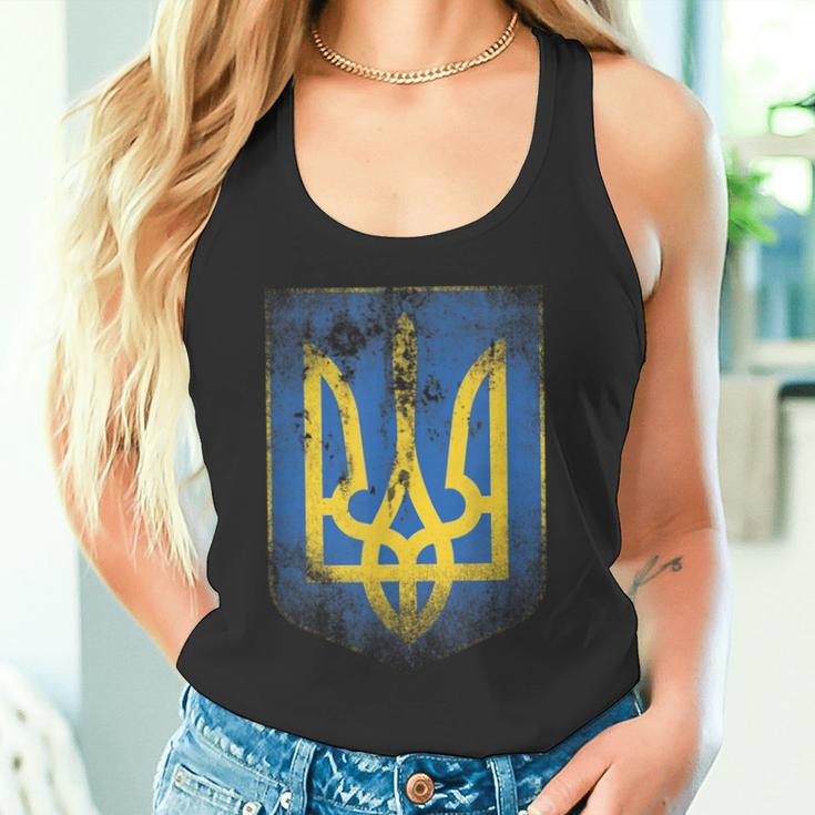 Ukraine Flag Crest Flag Logo Ukraine Tank Top