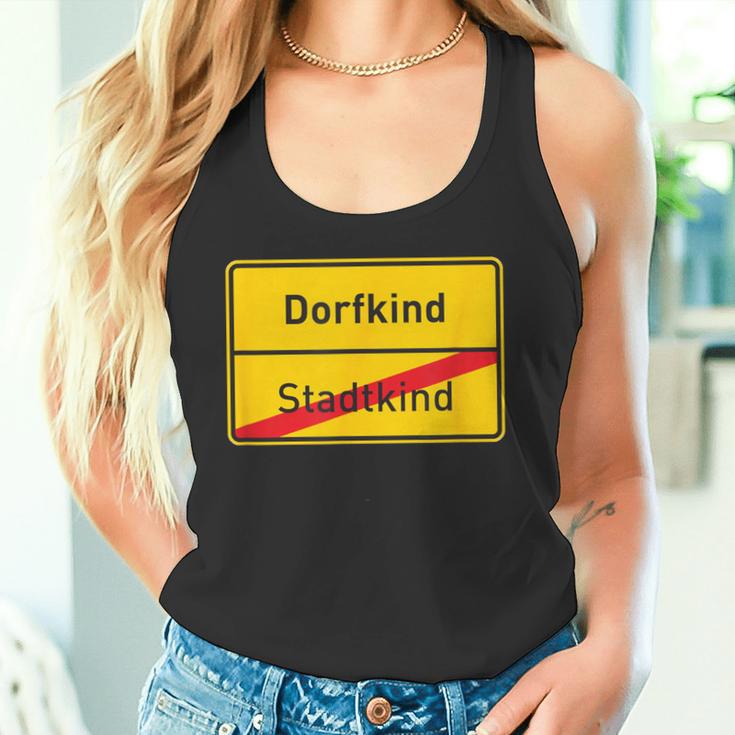 Village Sign Dorfkind Stadtkind Tank Top