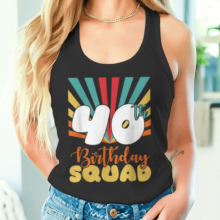 Vintage 1981 40Th Birthday Squad Im Retro-Stil 40 Jahre Alt Tank Top