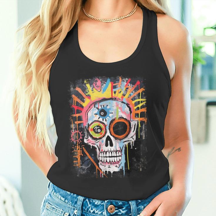 Vintage Graffiti Biker Rocker Skeleton Punk Horror Skull Tank Top