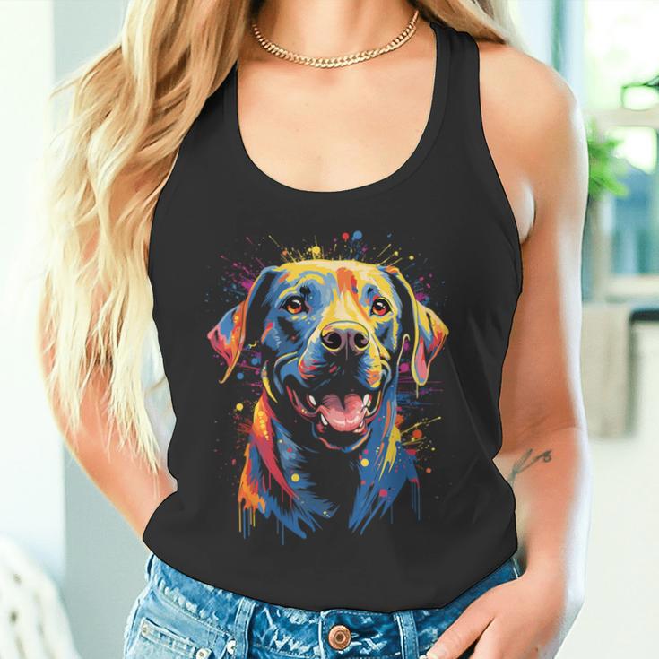 Watercolour Colourful Labrador Labbi Tank Top