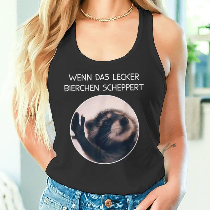 Wenn Das Lecker Bierchen Scheppert X Pedro Raccoon Meme Tank Top