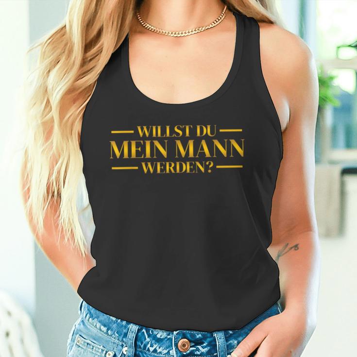 Willst Du Mein Mann Hochzeitsantrag Marriage Proposal Tank Top