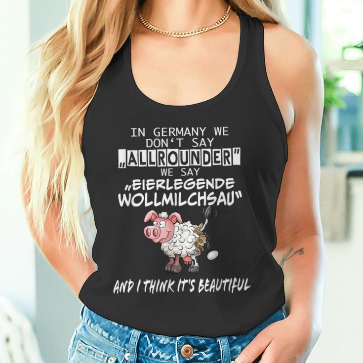 Wortwitz Fun In Germany We Say Eierlegen Wollmilchsau Tank Top