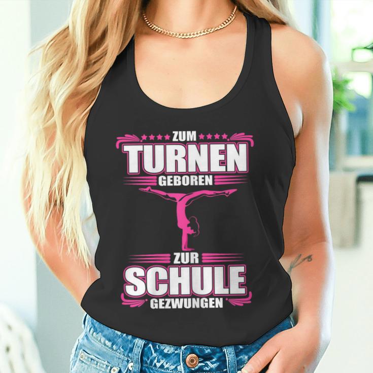 Zum Turnen Geboren Zur Schule Gezwungen Gymnastik Geschenk Tank Top