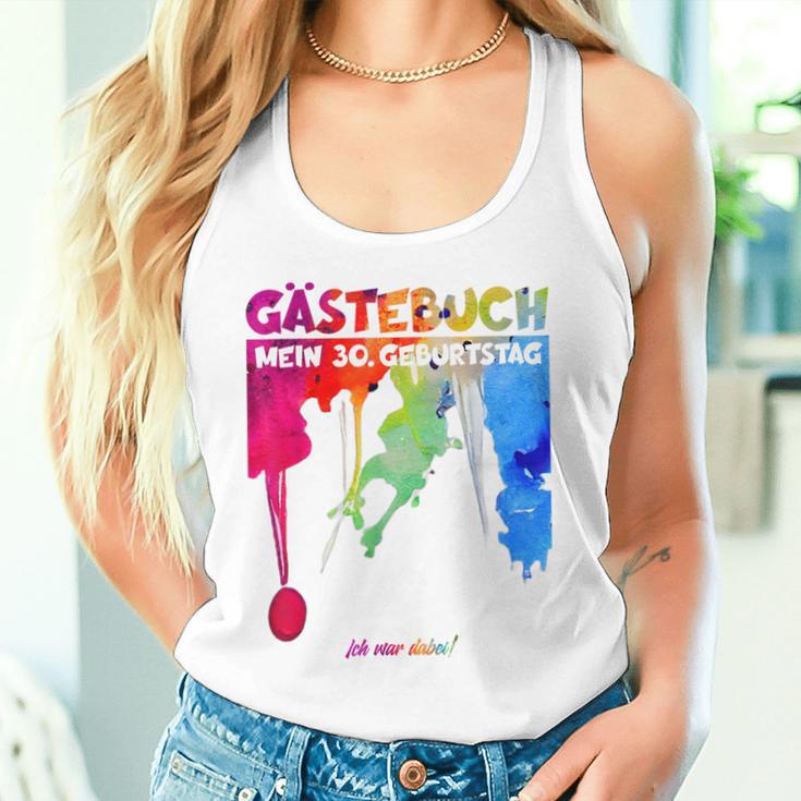 30 Jahre Guestlist 30Th Geburtstag Guest Book Tank Top