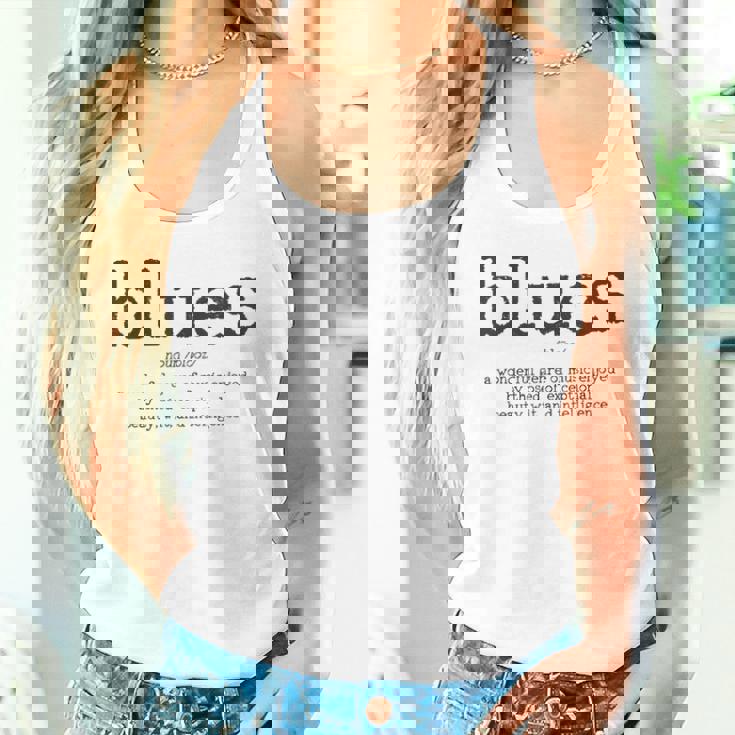 Blues Music Definition Músico Guitarrista Divertido Regalo Camiseta sin mangas