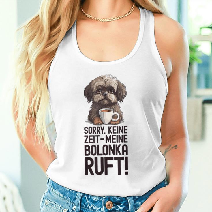 Bolonka Zwetna Dog Keine Zeit Meine Bolonka Ruft Gray Tank Top