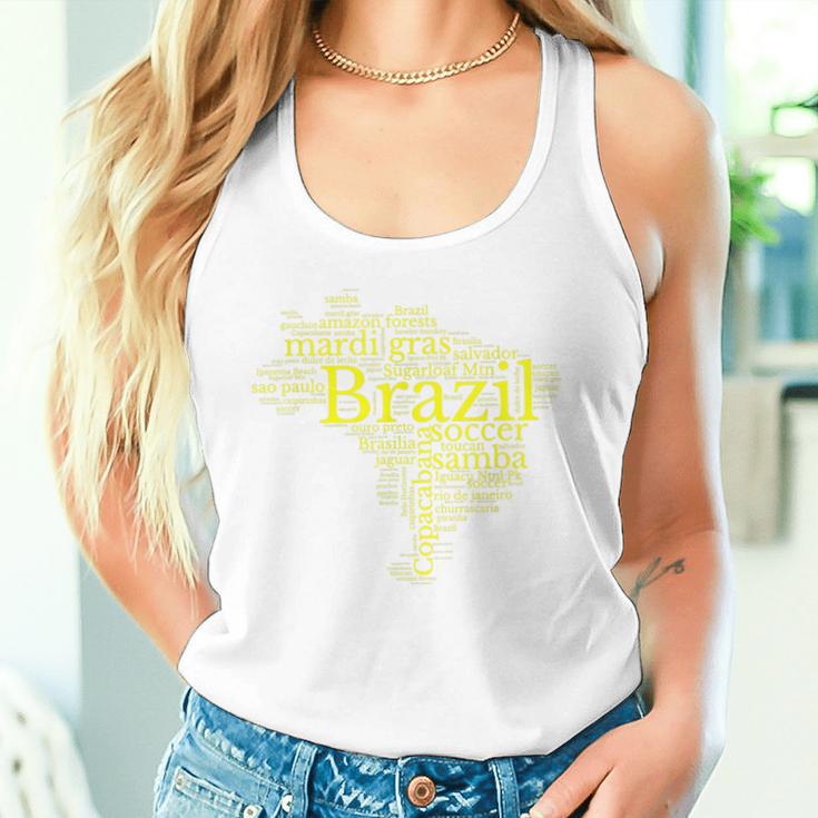 Brazil Map Football Copacabana Brazilian Tank Top