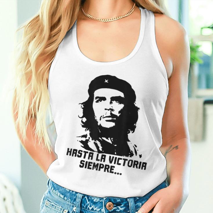 Che Guevara Cuban Revolution Hasta Laictoria Siempre Red Tank Top