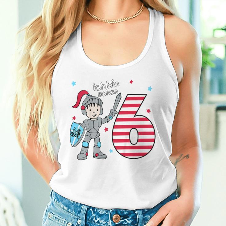 Children's 6Th Birthday With Sword Ich Bin Schon Sechs Ritter Mit Sword Tank Top