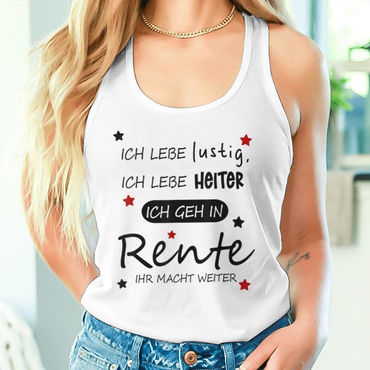 Humour Ich Geh In Rente Tank Top