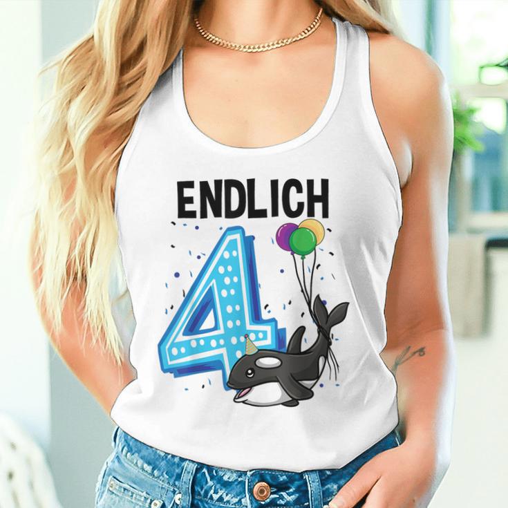 Geschenk 4 Jahre Alt Orca Wal Geburtstag Tank Top