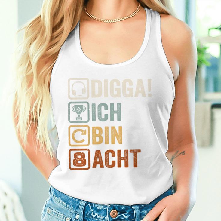 Ich Bin 8 Echt Jahre 8Th Birthday Boy Gamer Tank Top