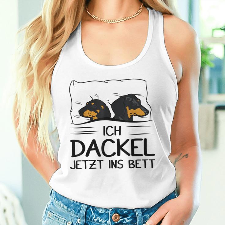 Ich Dackel Jetzt Ins Bett Dachshund Dog Sleeping Dog Tank Top