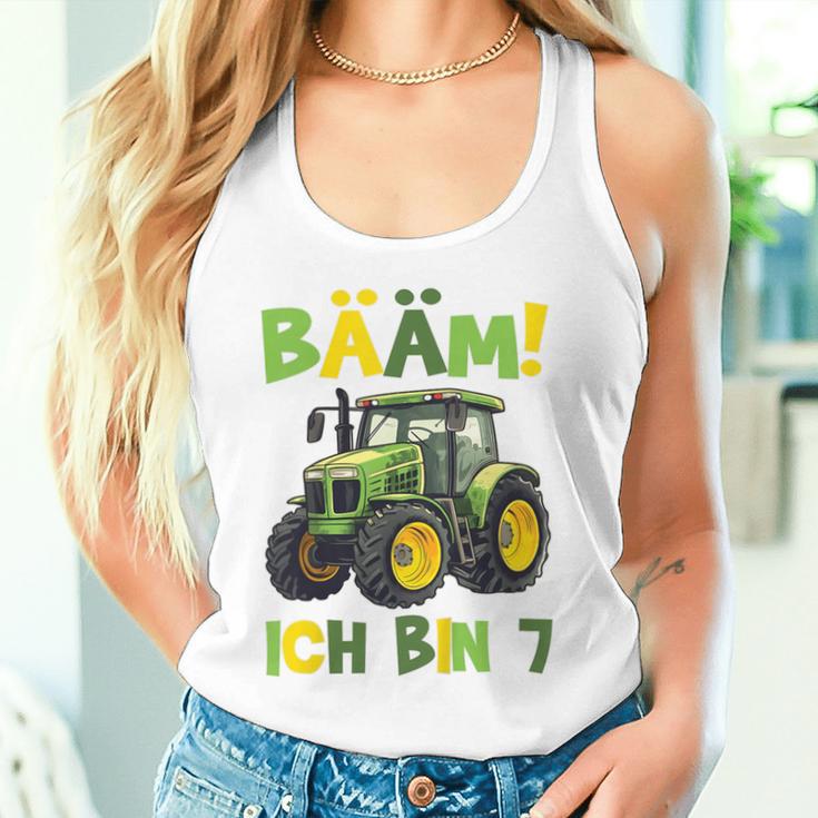 Kinder Bääm Ich Bin 7Ier Jahre Junge 7Th Birthday Tractor Tank Top