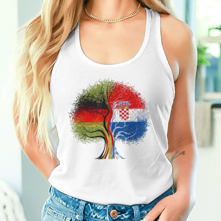 Kroatien Deutschland Flagge Baum Croatian German Tank Top