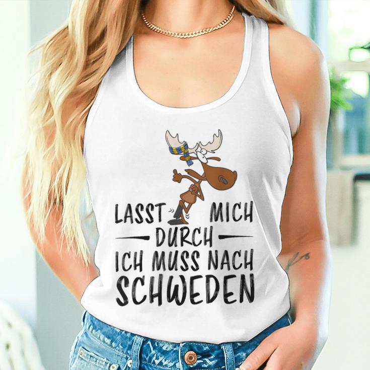 Lass Mich Durch Ich Muss Nach Sweden Blue Tank Top