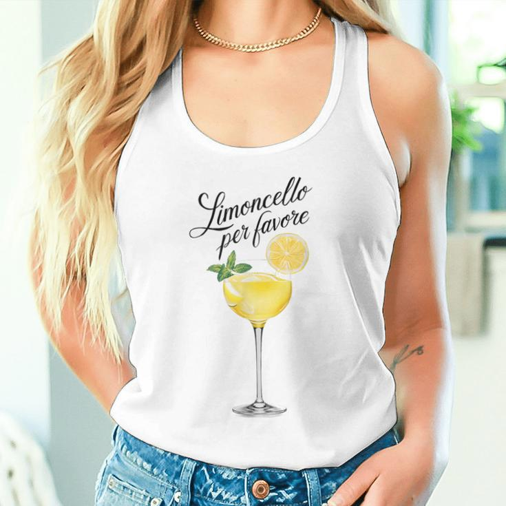 Limoncello Per Favore Italy Italian Lemon Gray Tank Top