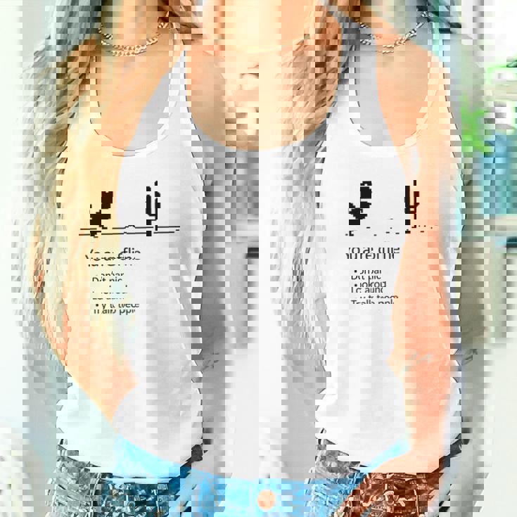 You Are Offline Low Resolution Pixel Dinosaur Screen Canotta