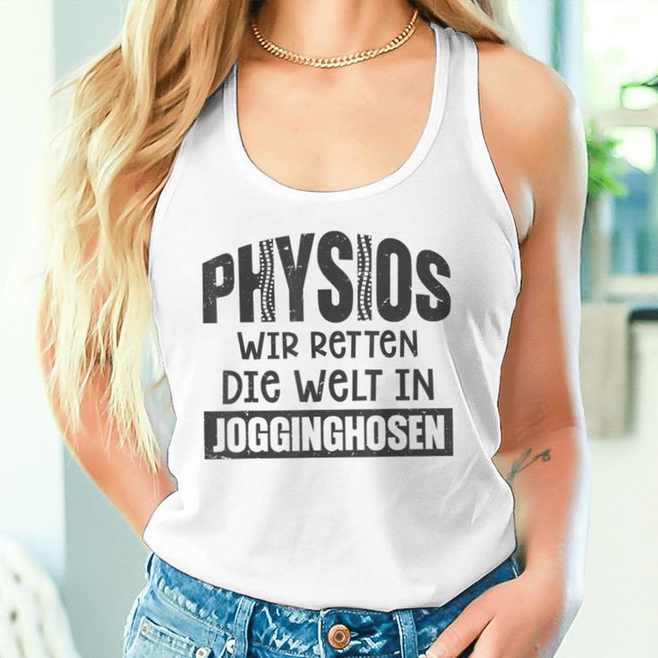 Physio Wir Retten Die Welt In Jogging Bottoms Gray Tank Top