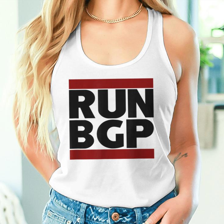 Run Bgp Network Engineer Geeky Nerd Gray Tank Top