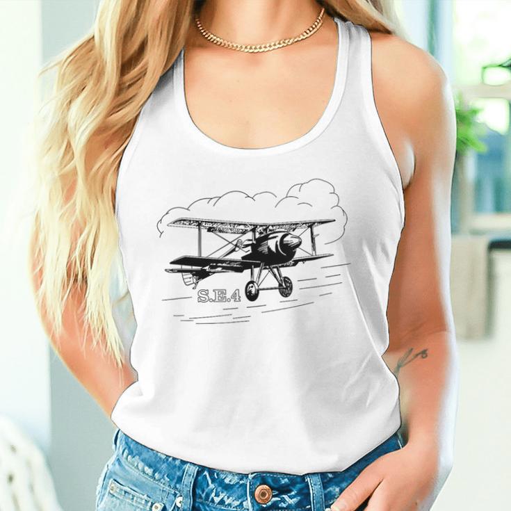 Se4 Britischer Doppeldecker Fliegende Wolken Tank Top