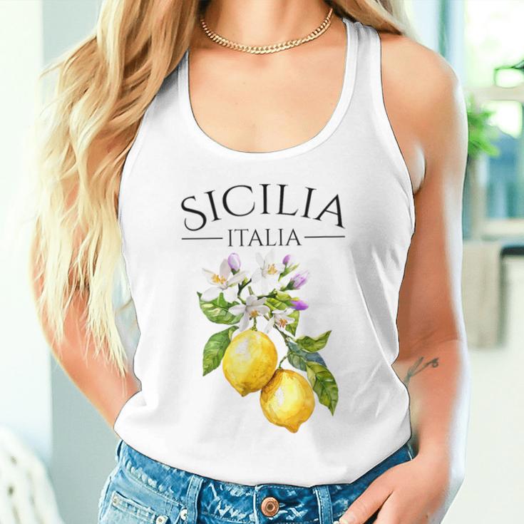 Sicilia Italian Souvenir Italy Lemon Tank Top