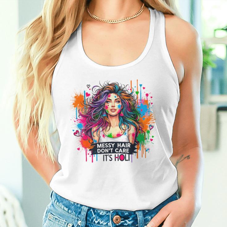 Unordentliches Haar Ist Egal Es Ist Holi Festival Of Colors Tank Top