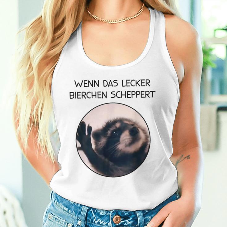 Wenn Das Lecker Bierchen Scheppert X Pedro Raccoon Meme Tank Top