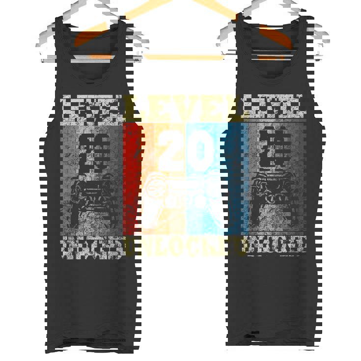20 Cumpleaños Level Unlockedintage Para Jugadores Camiseta sin mangas