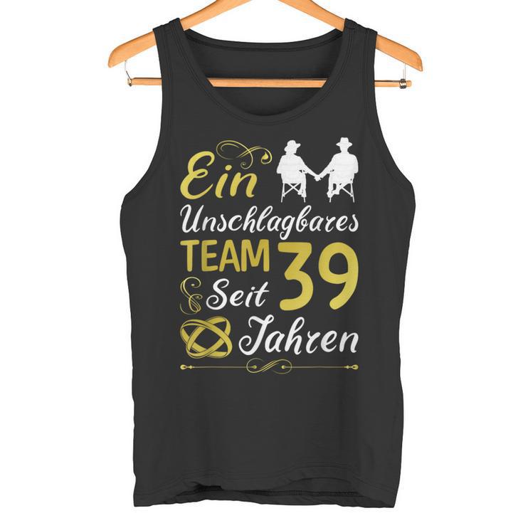 39 Jahreerheiratet 39 Hochzeitstag Sonnenhochzeit Tank Top