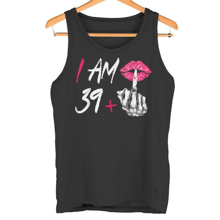 I Am 39 Plus 1 Middle Finger Skull 40Th Birthday Tank Top