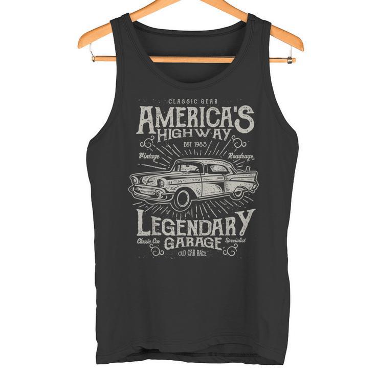 50Sintage Retro Carintage Car S Tank Top