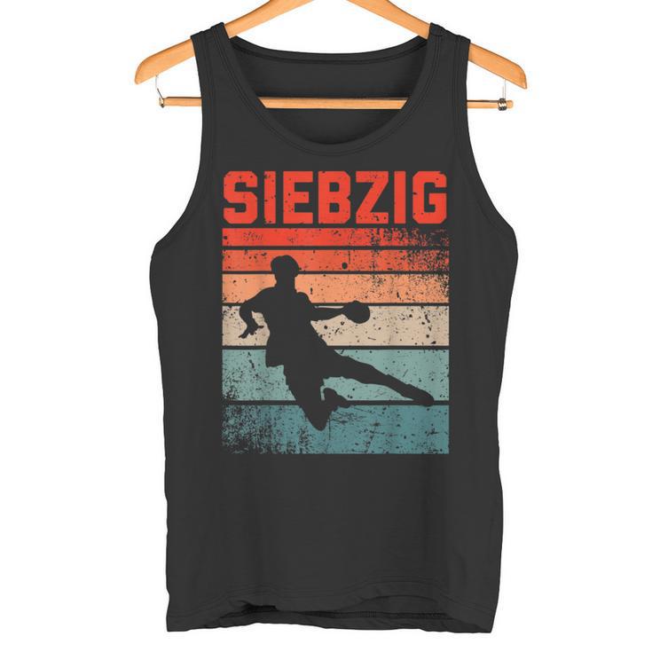 70 Geburtstag Retro Handball Fan Spieler 70 Jahre Mann Tank Top